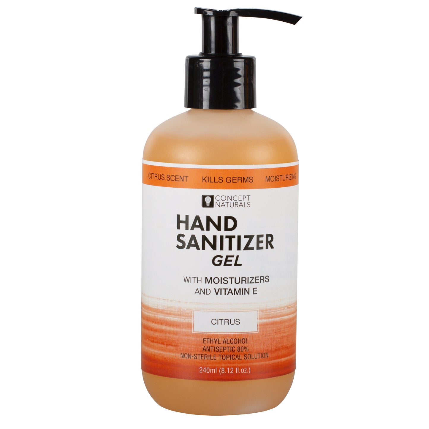 Concept Naturals Hand Sanitizer Gel - Citrus - 8.12 Fl. Oz. SEN-CN521