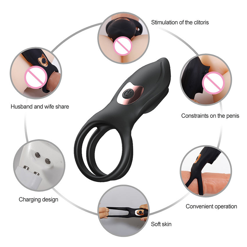 Remote Control Vibrating Penis Cock Ring Sex Toys Clitoris Vibrator Delay Male Lock Masturbator - Whoopee Shop