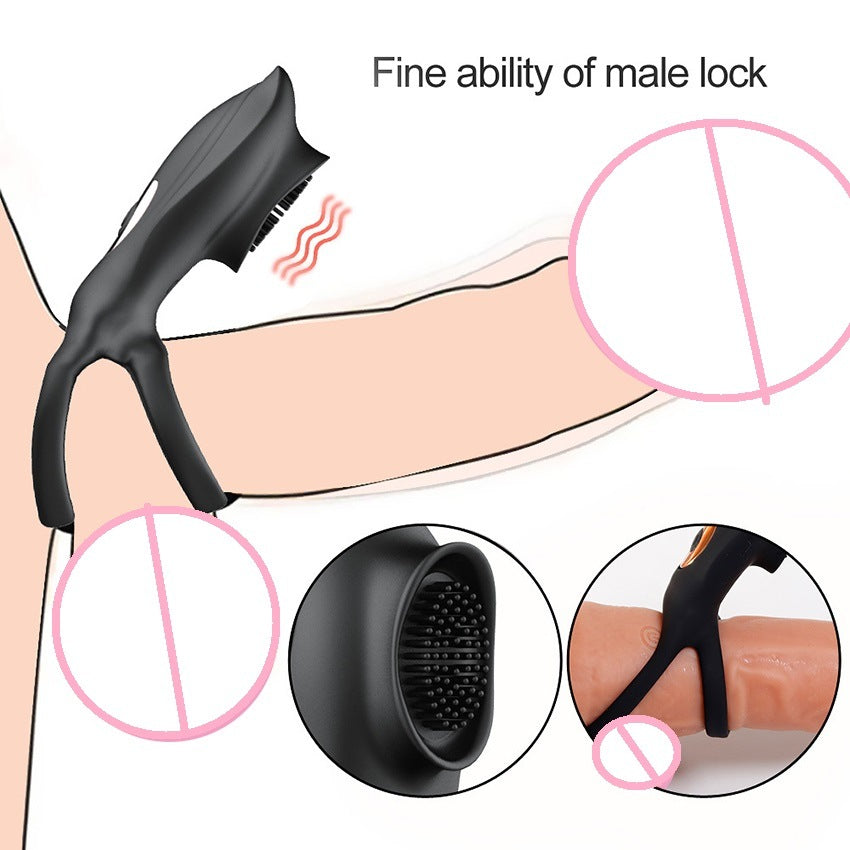 Remote Control Vibrating Penis Cock Ring Sex Toys Clitoris Vibrator Delay Male Lock Masturbator - Whoopee Shop