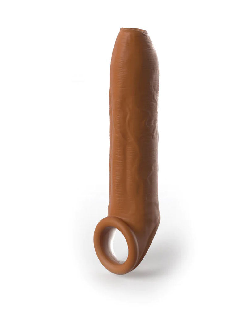 Fantasy X-Tensions Elite Uncut 7 Inch Extension Sleeve With Strap - Tan PD4156-22
