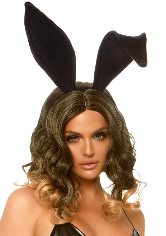 Bendable Velvet Bunny Rabbit Ears- Black LA-A2868