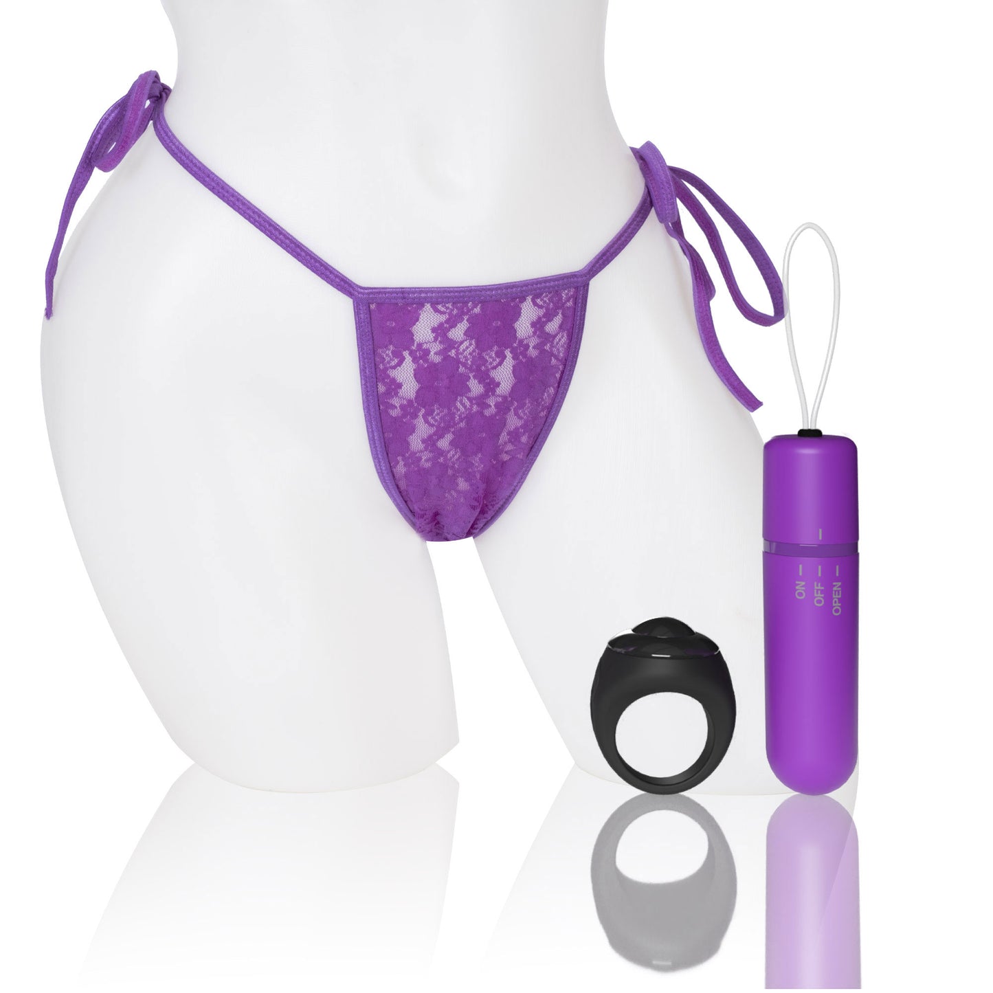 Screaming O 4t - Vibrating Panty Set With Remote  Control Ring - Grape SO-4TPNT-GP