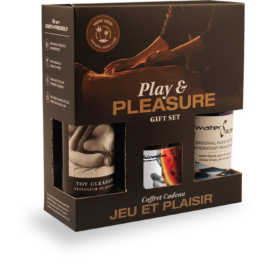 Hemp Seed by Night Play and Pleasure Gift Set - Pleasure Gift Set - Watermelon EB-HSBN004