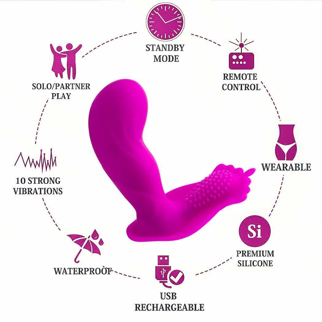 Wearable Wireless Remote Control G-spot Vibrator Anal Sex Toys for Women Couples - Whoopee Shop
