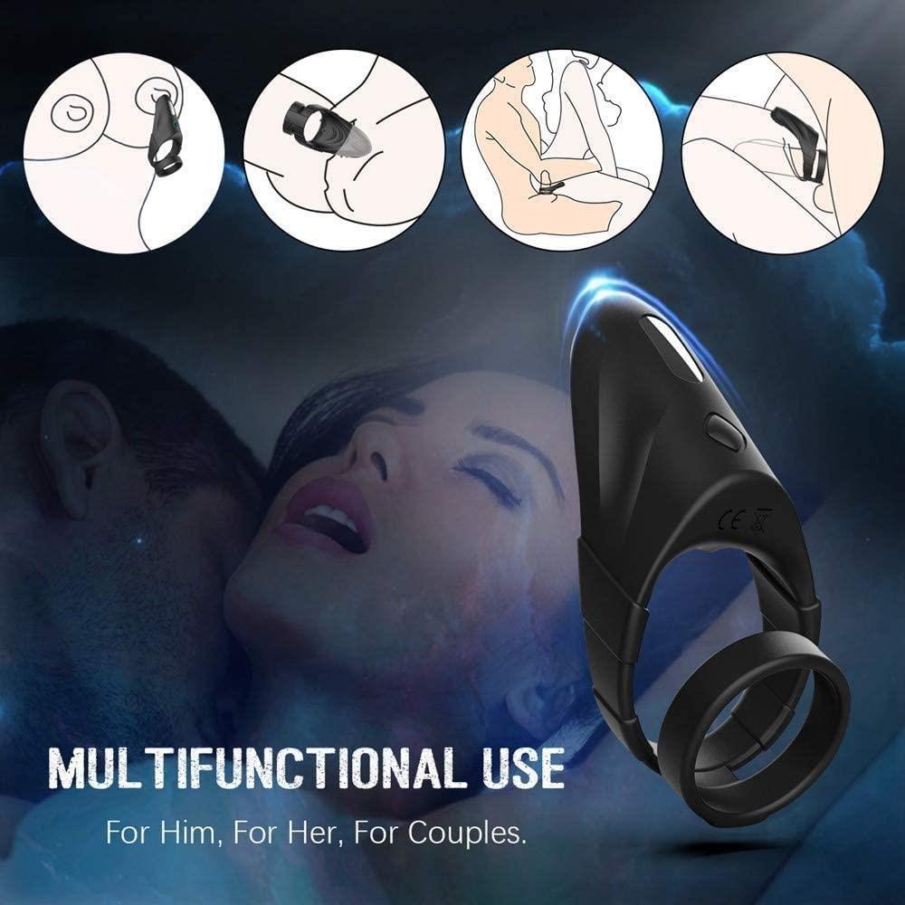 Silicone Penis Ring Couple Penis Vibrating Ring, Soft Sex Vibrators for Women and Men Anal and Clitoris Stimulation, for Ejaculation Delay - Whoopee Shop