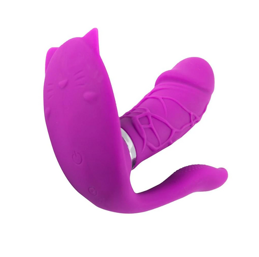 Naughty Cat 3Motor Waterproof Wireless Remote Control USB Rechargeable G-spot Panty Vibrator - Whoopee Shop