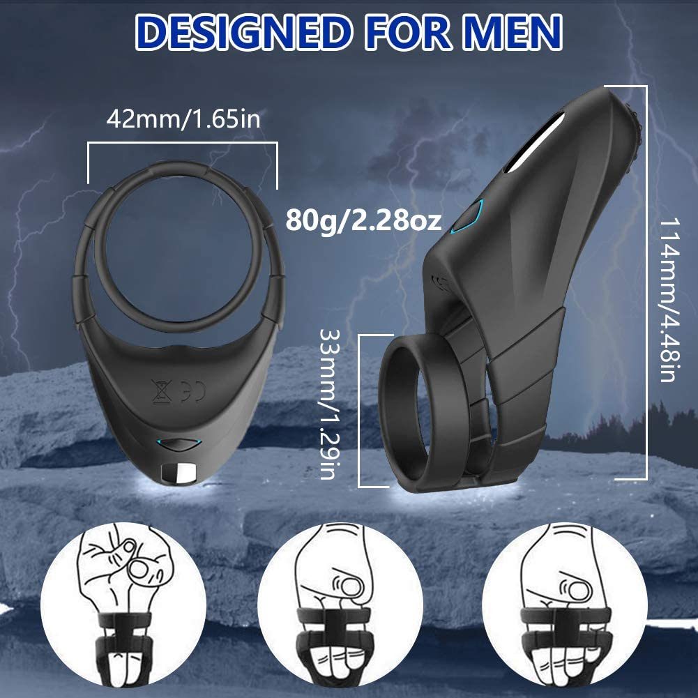 Silicone Penis Ring Couple Penis Vibrating Ring, Soft Sex Vibrators for Women and Men Anal and Clitoris Stimulation, for Ejaculation Delay - Whoopee Shop