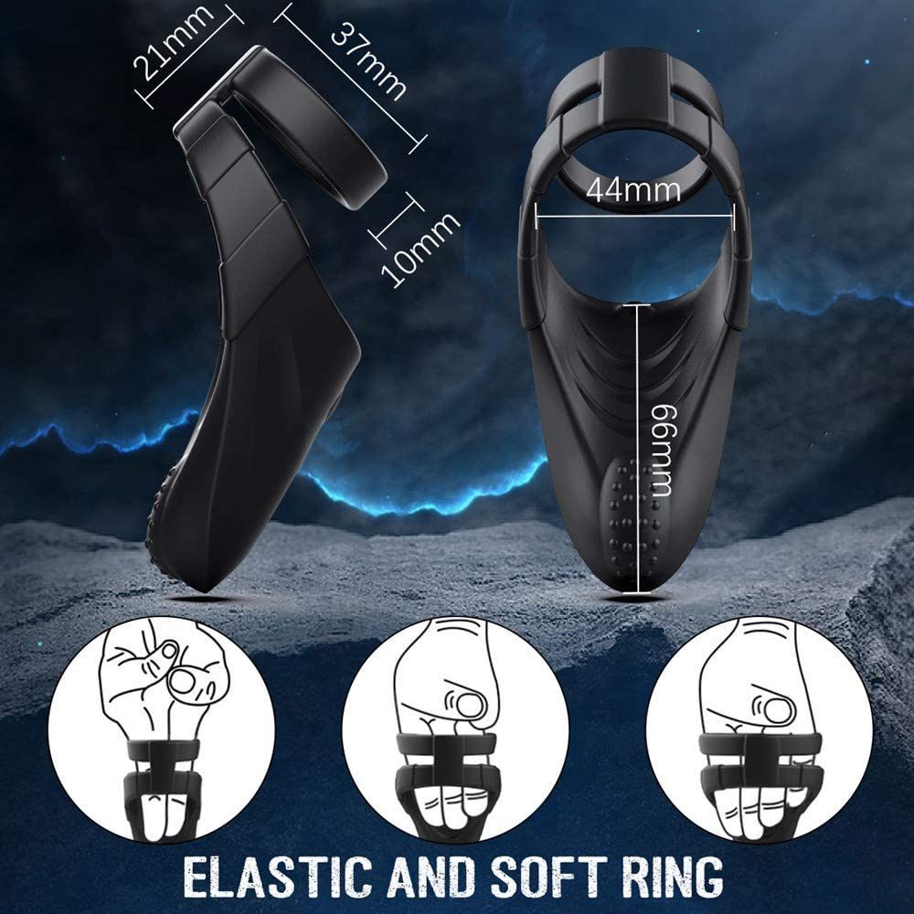 Silicone Penis Ring Couple Penis Vibrating Ring, Soft Sex Vibrators for Women and Men Anal and Clitoris Stimulation, for Ejaculation Delay - Whoopee Shop