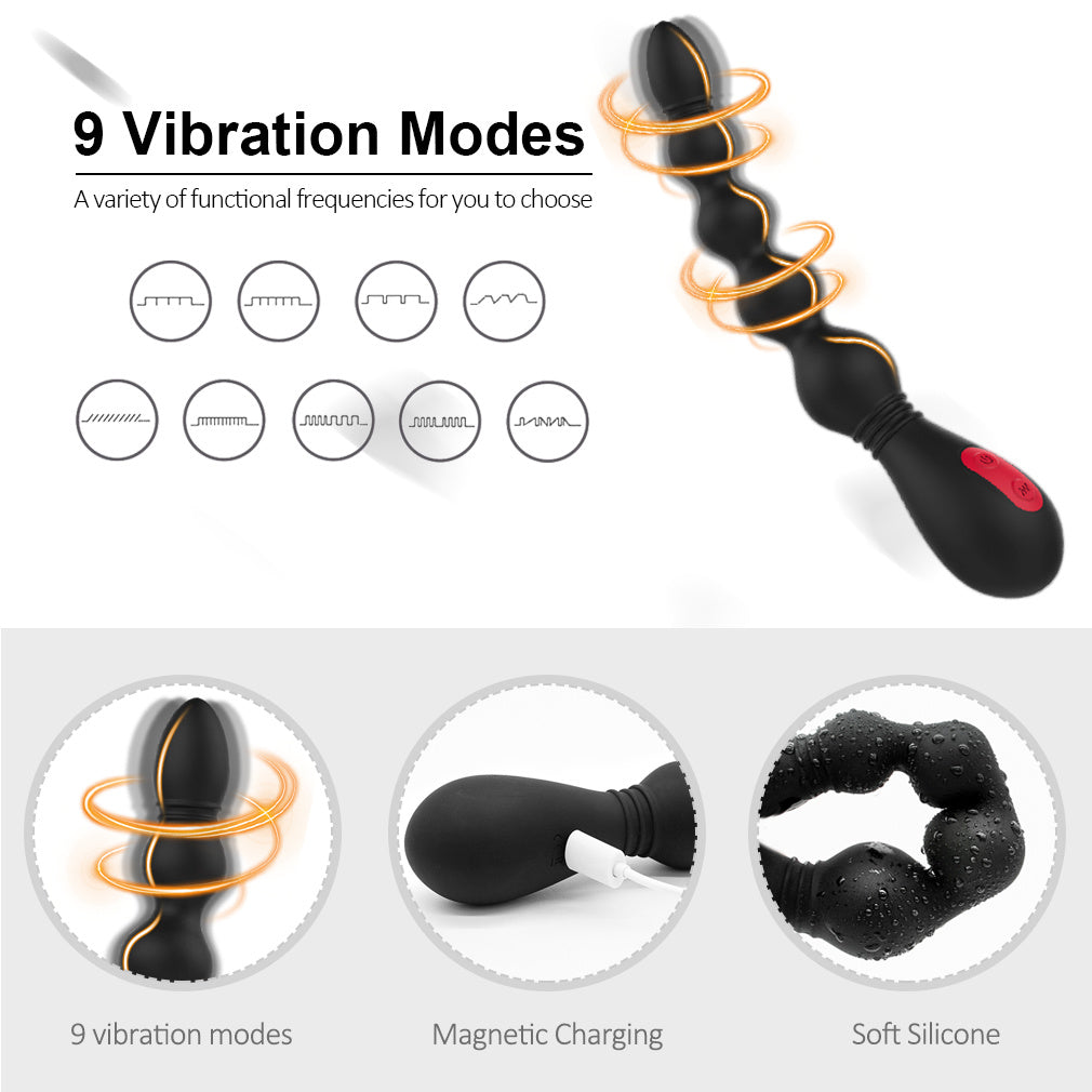 10 Modes Vibration Anal Vibration Machine Super Soft Silicone Product Used in Bedroom; Bathroom; Park; Party; 9 vibration modes - Whoopee Shop