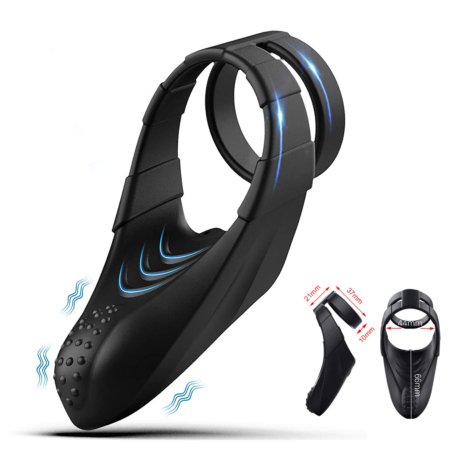 Silicone Penis Ring Couple Penis Vibrating Ring, Soft Sex Vibrators for Women and Men Anal and Clitoris Stimulation, for Ejaculation Delay - Whoopee Shop
