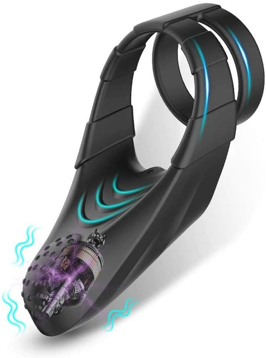 Silicone Penis Ring Couple Penis Vibrating Ring, Soft Sex Vibrators for Women and Men Anal and Clitoris Stimulation, for Ejaculation Delay - Whoopee Shop
