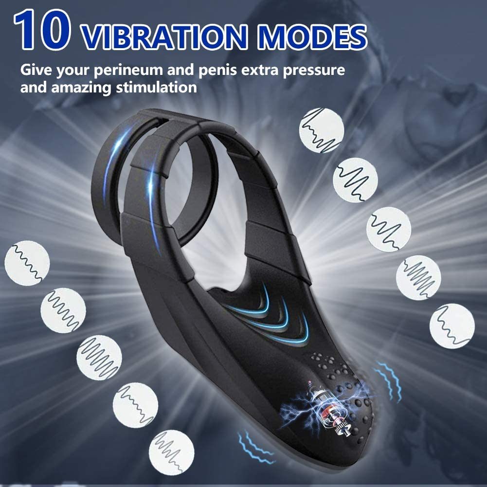 Silicone Penis Ring Couple Penis Vibrating Ring, Soft Sex Vibrators for Women and Men Anal and Clitoris Stimulation, for Ejaculation Delay - Whoopee Shop