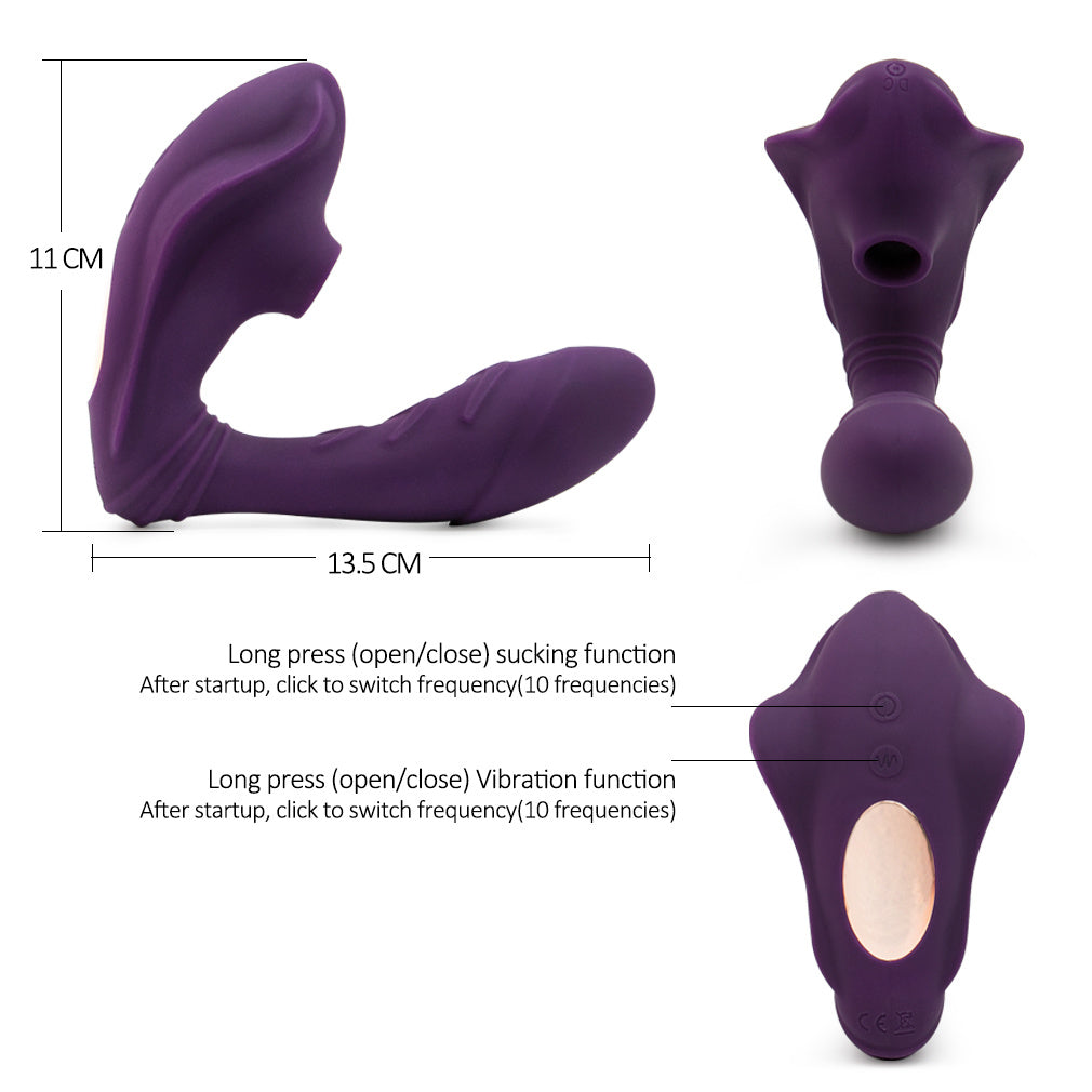 Sucker vibrator;  wear yin sucking masturbator;  second tide rose sex toy - Whoopee Shop