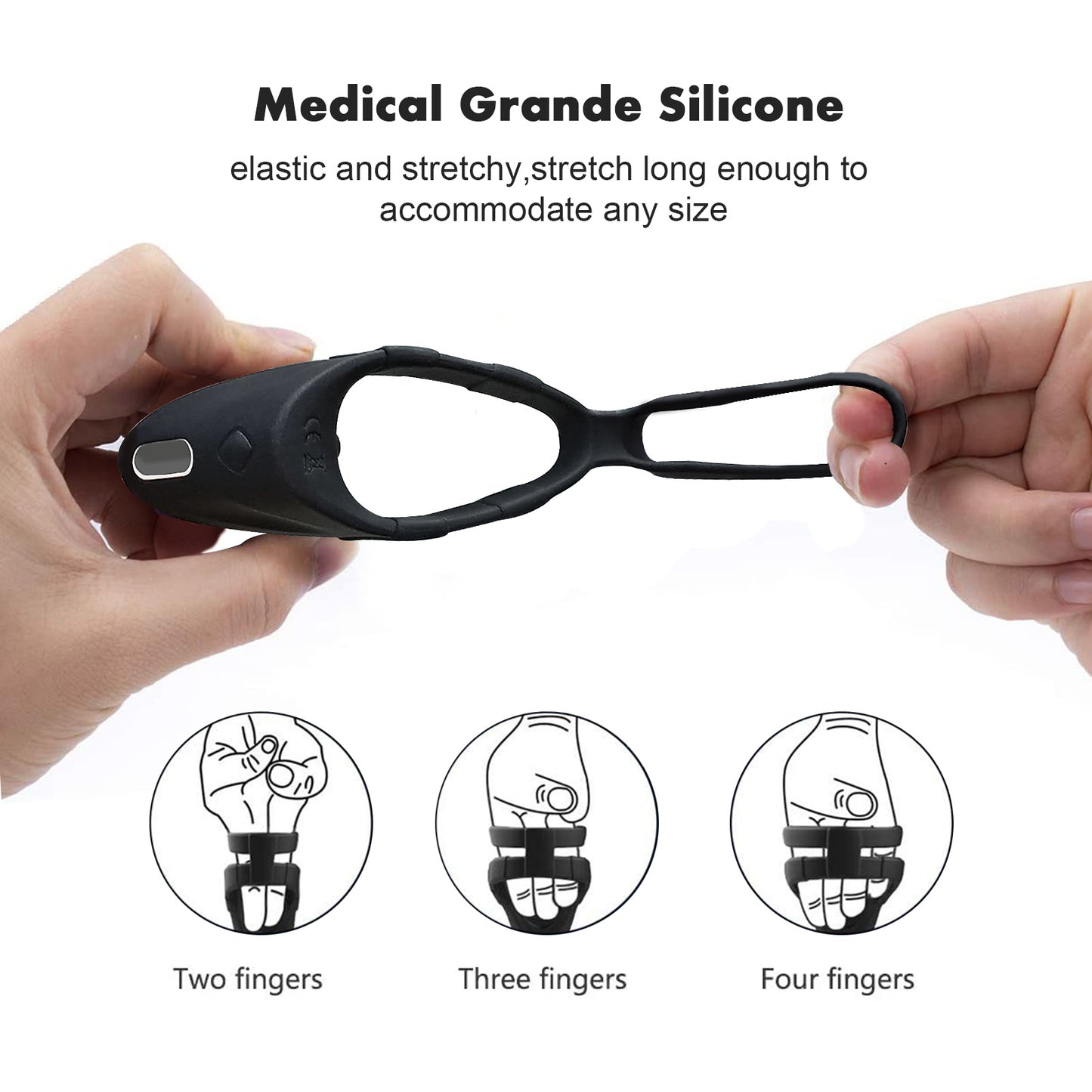 Silicone Penis Ring Couple Penis Vibrating Ring, Soft Sex Vibrators for Women and Men Anal and Clitoris Stimulation, for Ejaculation Delay - Whoopee Shop