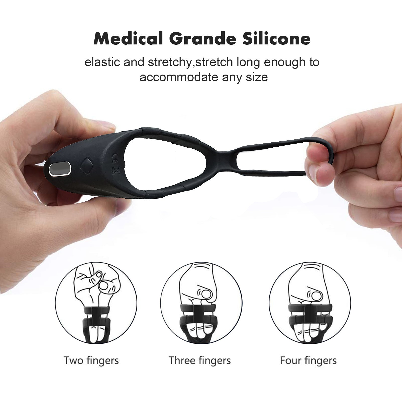 Silicone Penis Ring Couple Penis Vibrating Ring, Soft Sex Vibrators for Women and Men Anal and Clitoris Stimulation, for Ejaculation Delay - Whoopee Shop