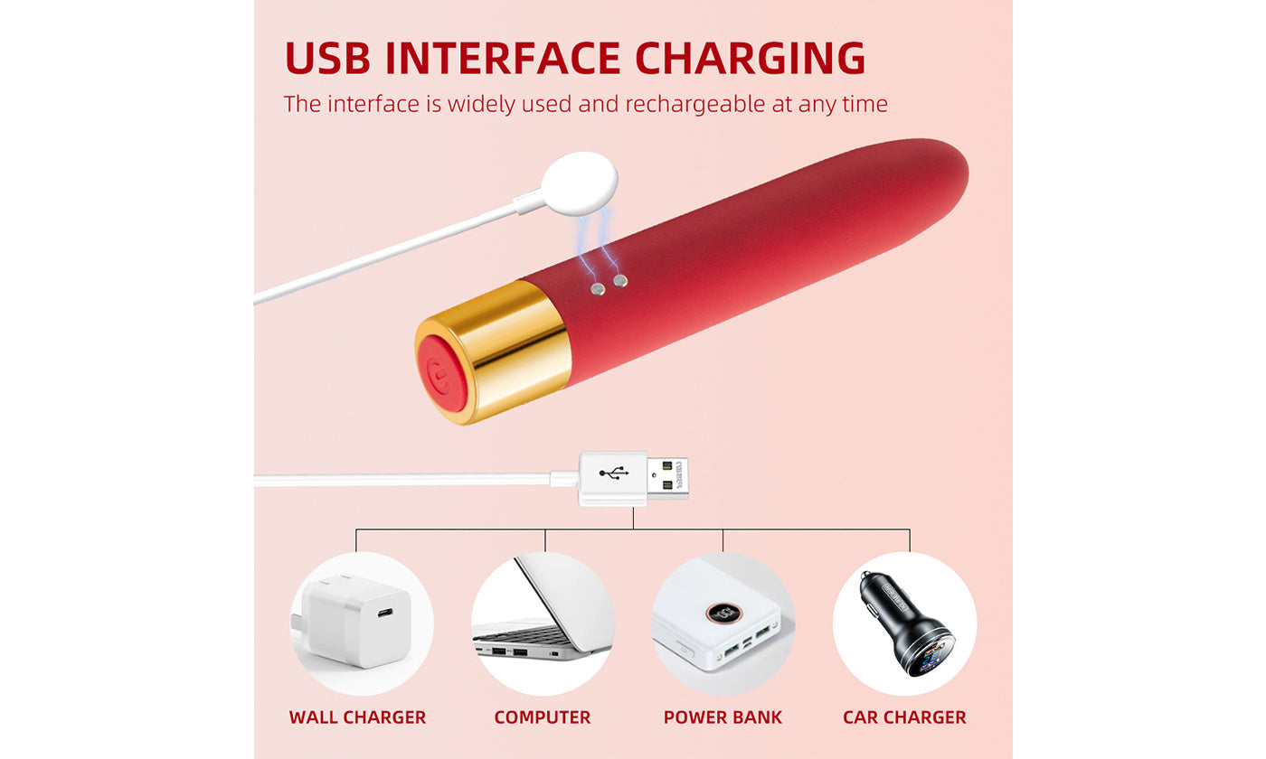Poratable G-Spot Vibrator 7 Modes Stimulation Nipple Clit Vibrating Masager - Whoopee Shop