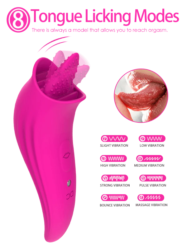 Clit Licking Tongue Sucking Vibrator G-Spot Oral Massager Sex Toys For Women US - Whoopee Shop