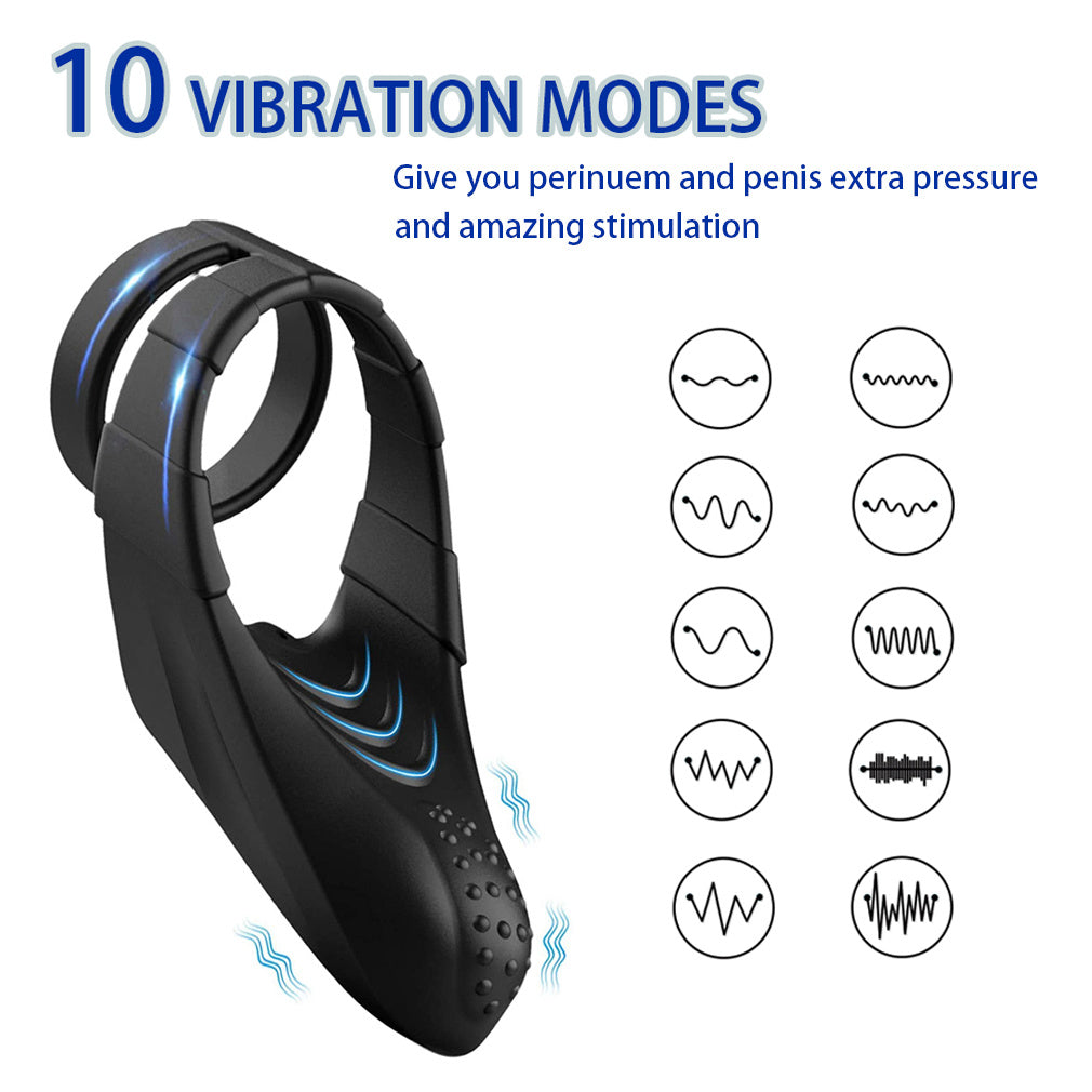 Silicone Penis Ring Couple Penis Vibrating Ring, Soft Sex Vibrators for Women and Men Anal and Clitoris Stimulation, for Ejaculation Delay - Whoopee Shop