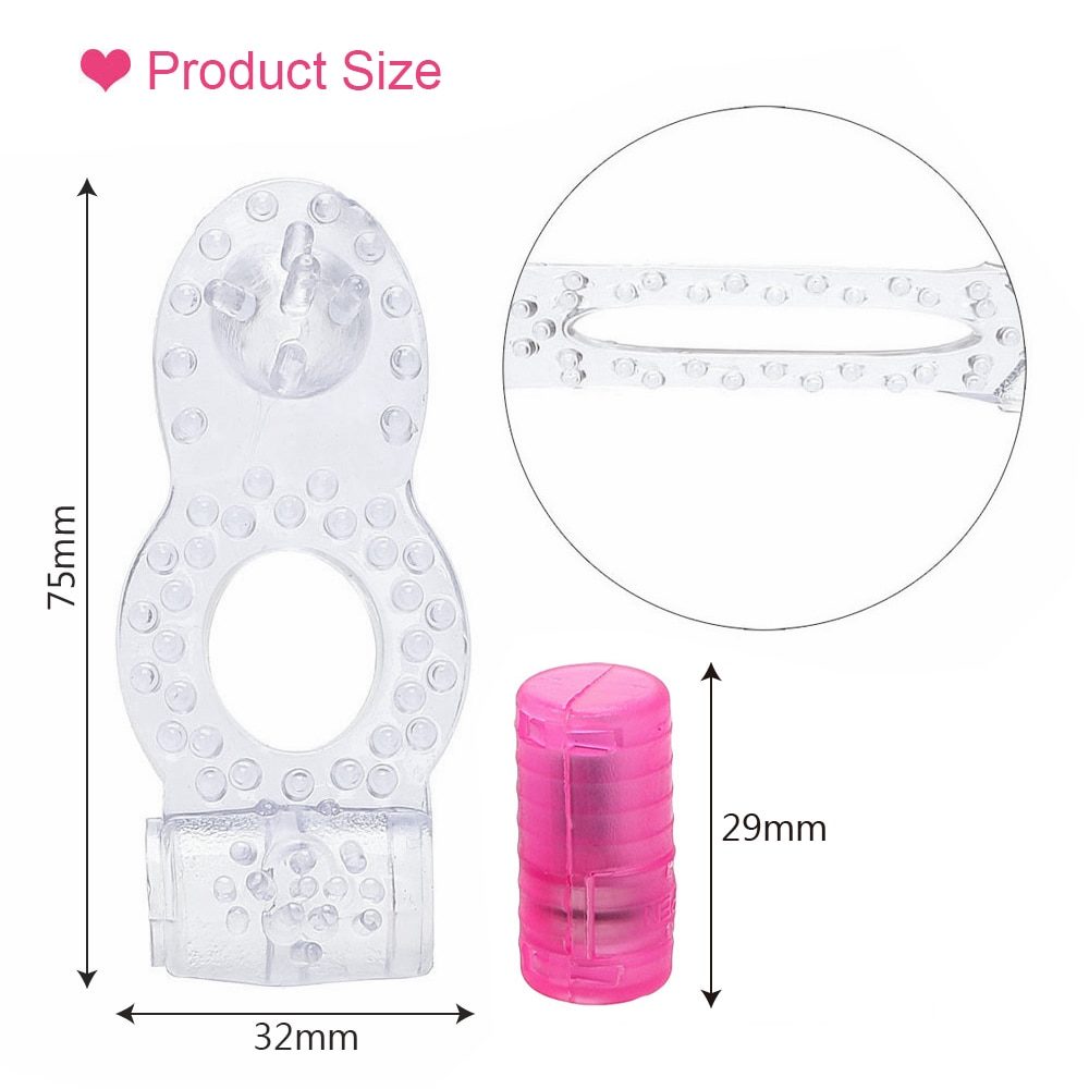 Longer Ejaculation Dual Pleasure Silicone Vibrator G-Spot Massager Clit Stimulator Penis Cock Ring Sex Toys For Men Male (Purple) - Whoopee Shop