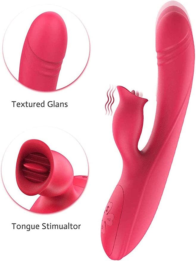 G Spot Vibrator ;  Rose Sex Toys for Clitoris G-spot Stimulation; Waterproof Dildo Vibrator with 10Powerful Vibrations Dual Motor Stimulator for Women - Whoopee Shop