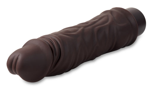 Dr. Skin Silicone - Dr. David - 8 Inch Vibrating  Dildo - Brown BL-12356